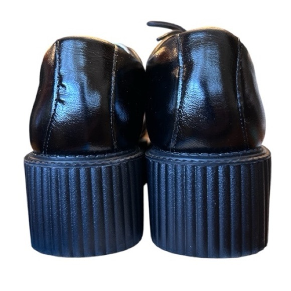 Rose.G Black White Punk Lace Up Platform Creepers Shoe Size 10 Retro 90s Unisex - Picture 11 of 16